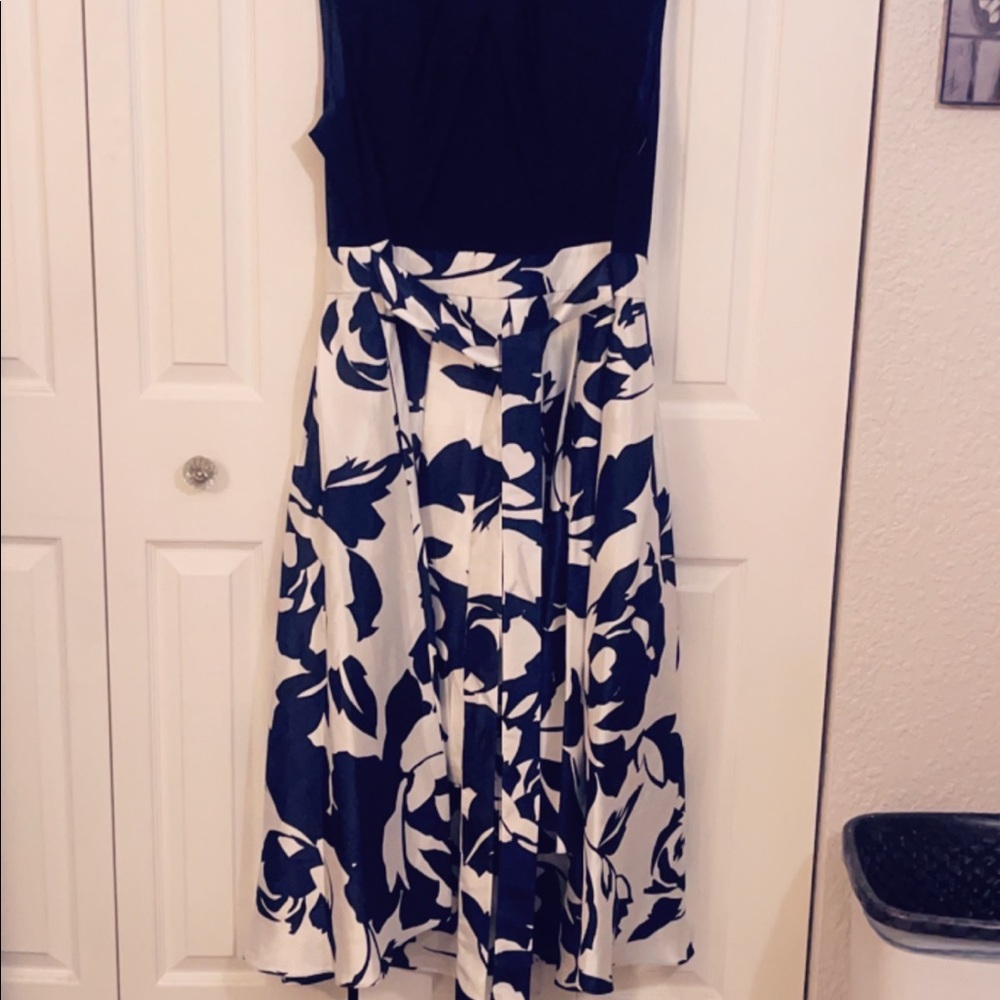 Navy Blue High Low occasion dress